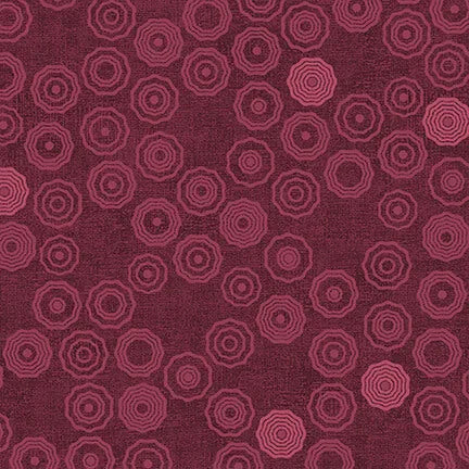 Stof - Basically - 4512-852 - Cercles Géométriques Fuchsia