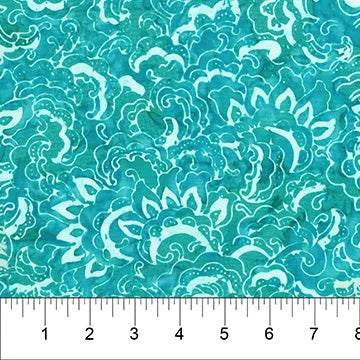Banyan Batiks - Bamboo Pavilion - Blue Floral - 80772-62