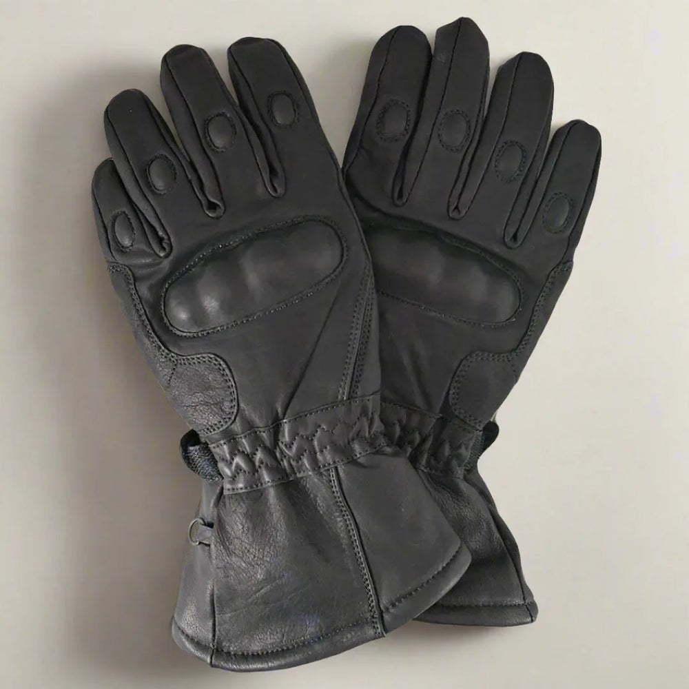 Gants de moto ouverts en cuir pour hommes avec armure