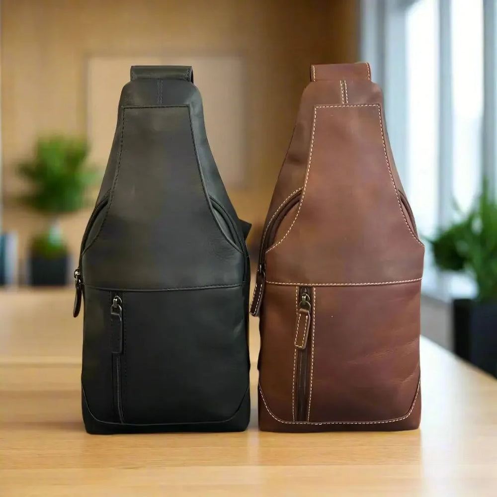 Sac bandoulière en cuir pleine fleur Rugged Earth
