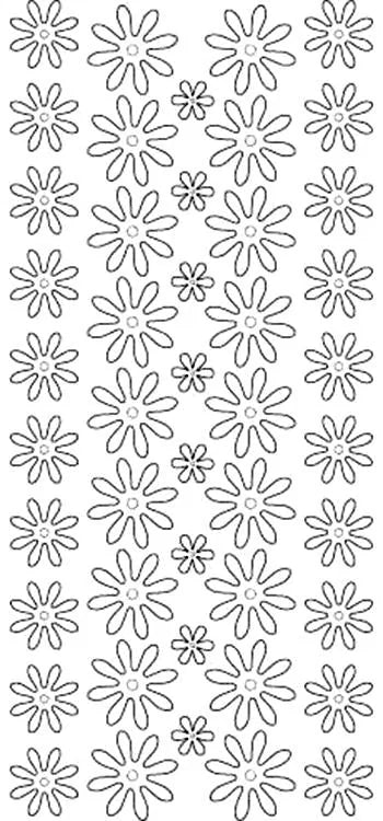 Double Sided Sticky Sticker - Flowers