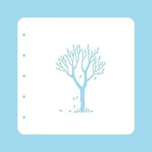 Pochoir A6 pour ensemble de couleurs magnétiques Arbre