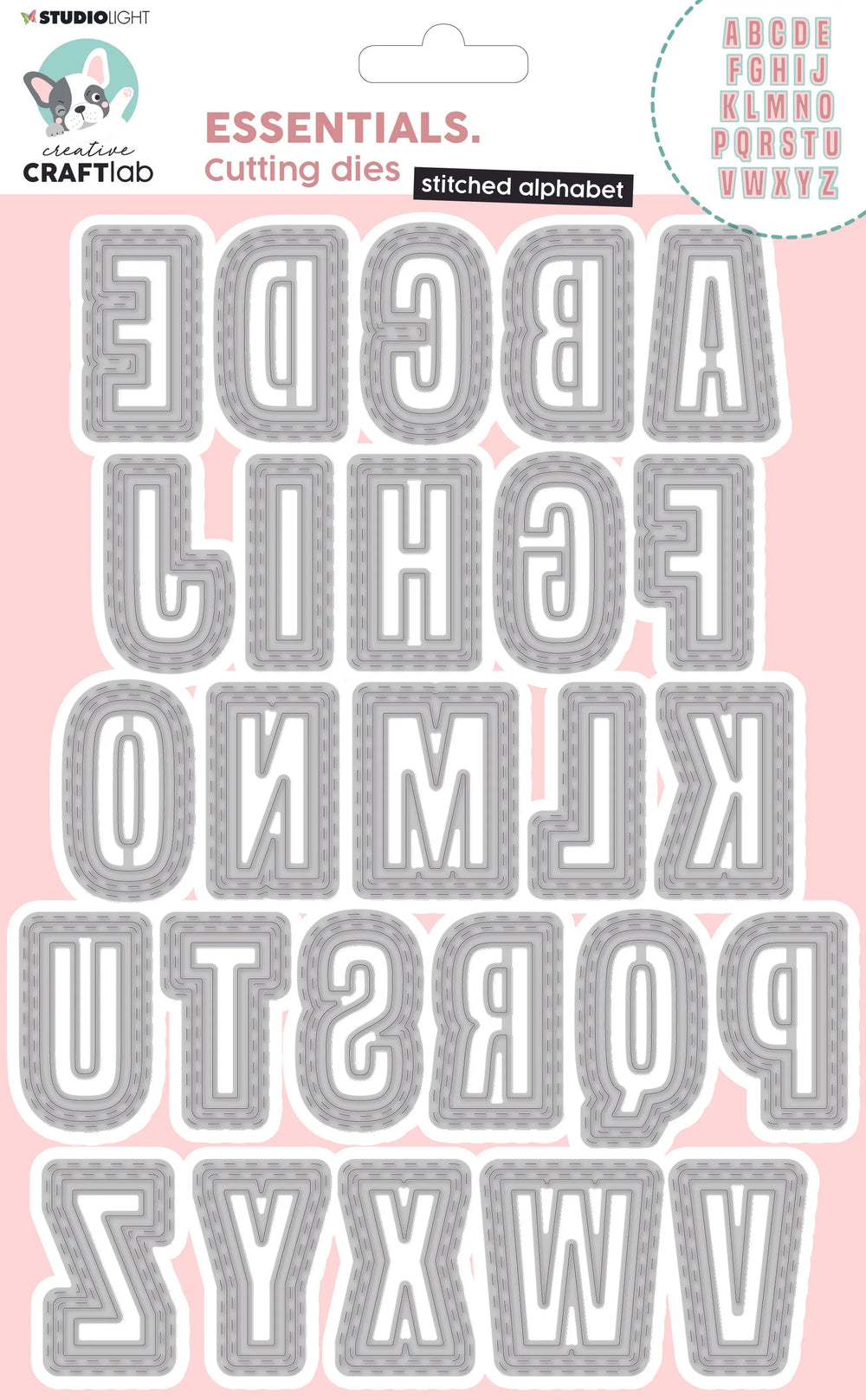 CCL Cutting Die Stitched Alphabet Essentials 157x218x1mm 1 PC nr.157 — Ecstasy Crafts