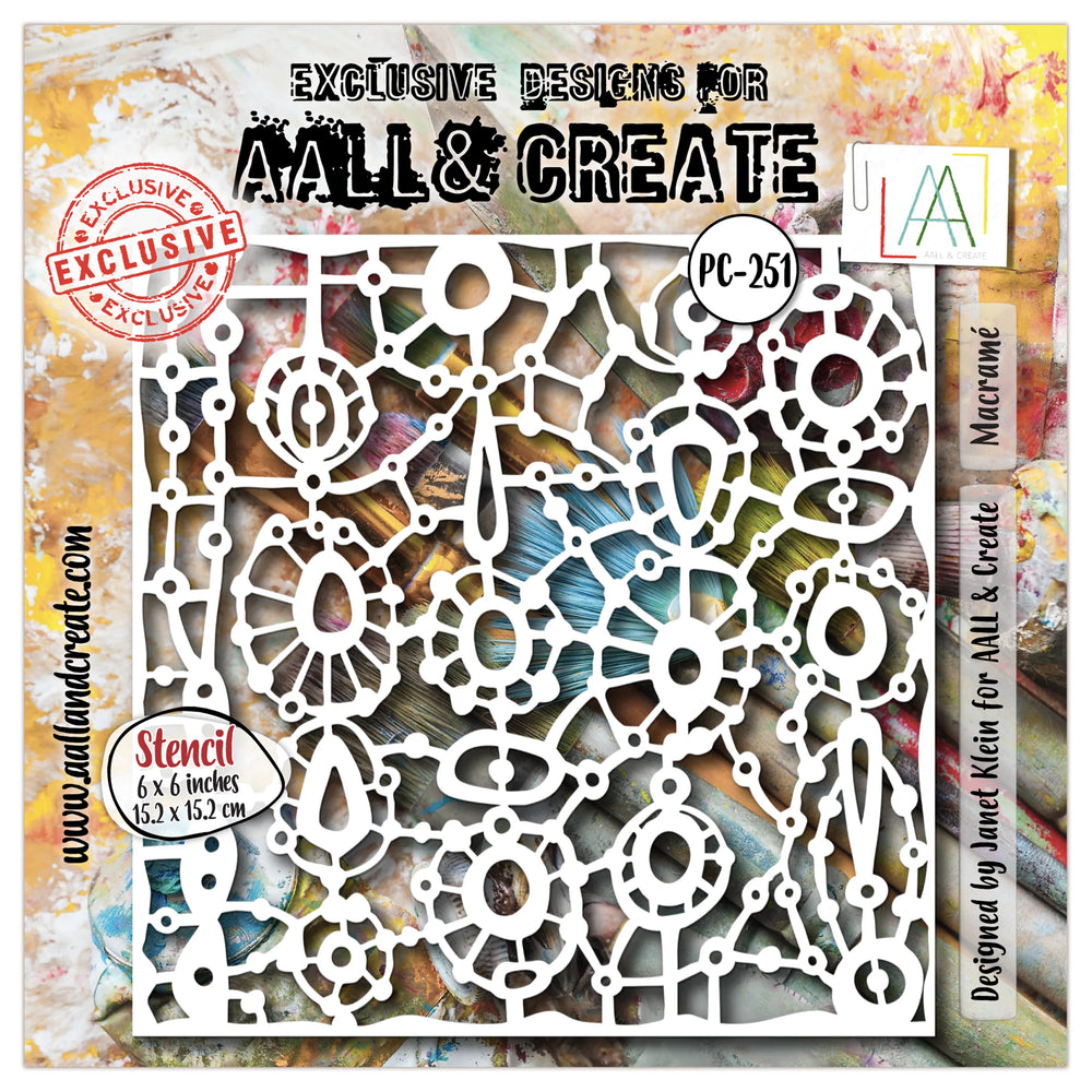 AALL and Create - Pochoir 6" x 6" - Macramé