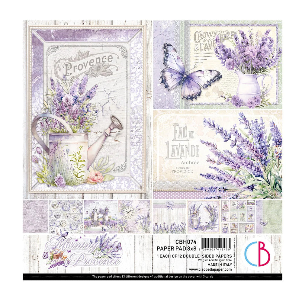 Bloc-notes "Matin en Provence" 8"x8" 12/Paq