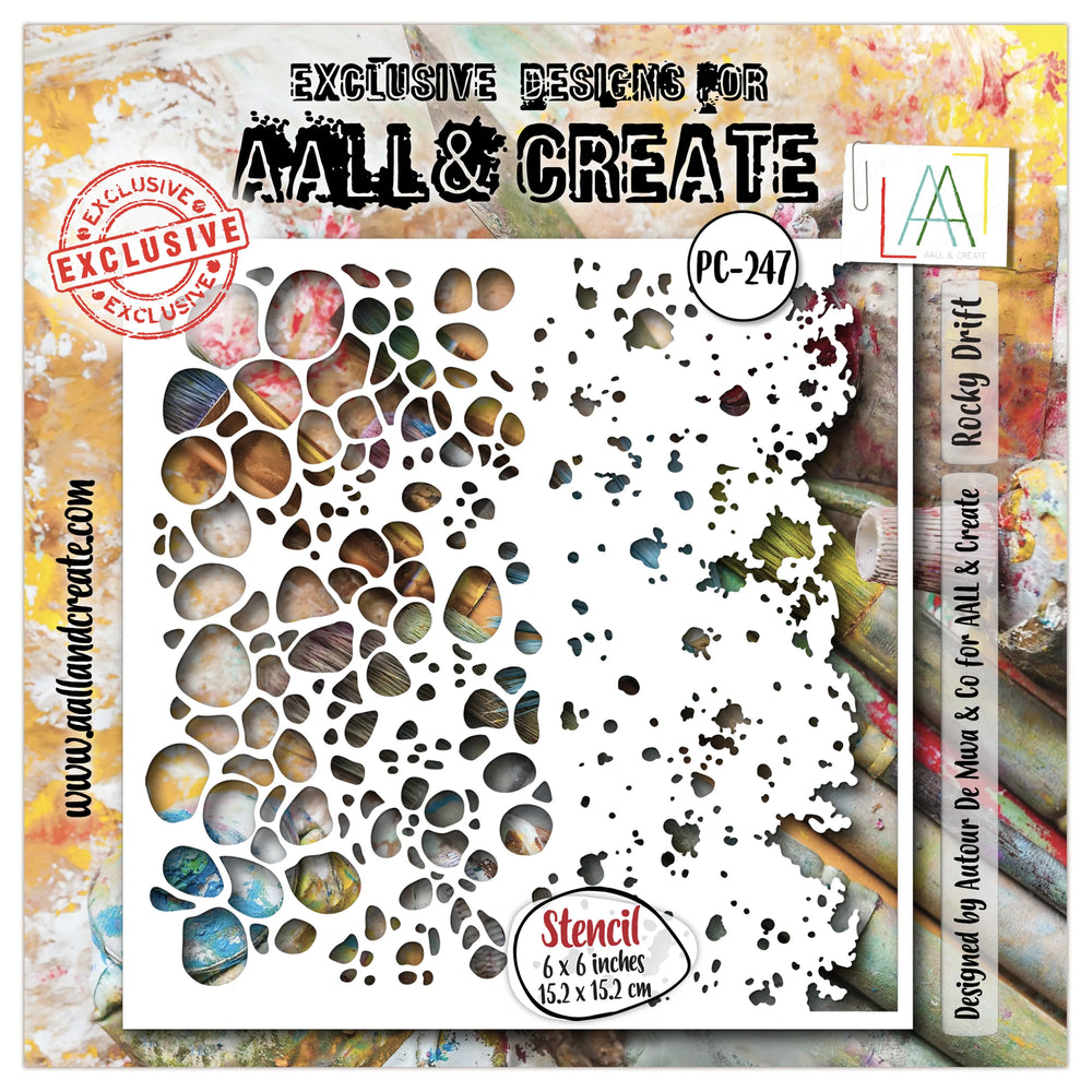 AALL and Create - 6"x6" Stencil - Rocky Drift