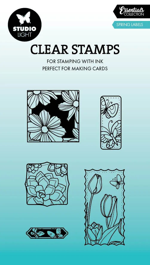 SL Clear Stamp Spring Labels Essentials 5 PC
