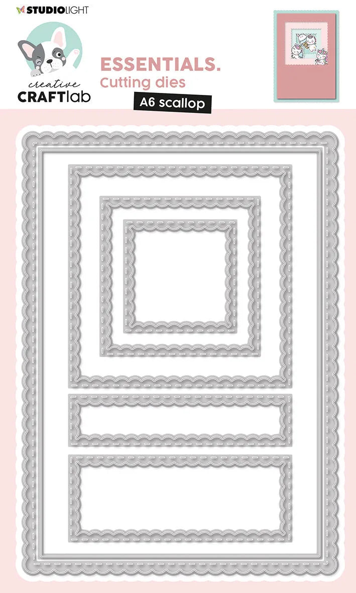 CCL Cutting Die Scalloped Square Essentials 150x107x1mm 1 PC nr.425