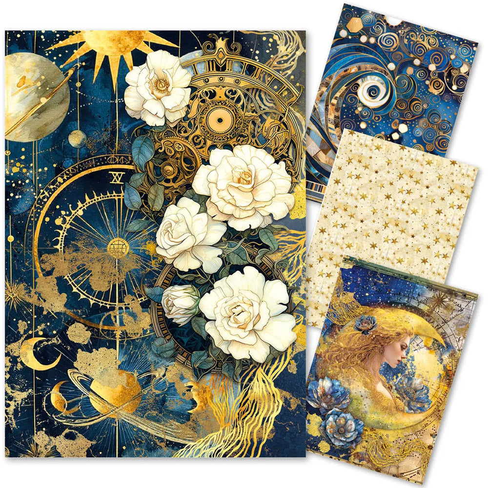 Rice Paper A4 MIXED 4/Pkg Celestial — Ecstasy Crafts