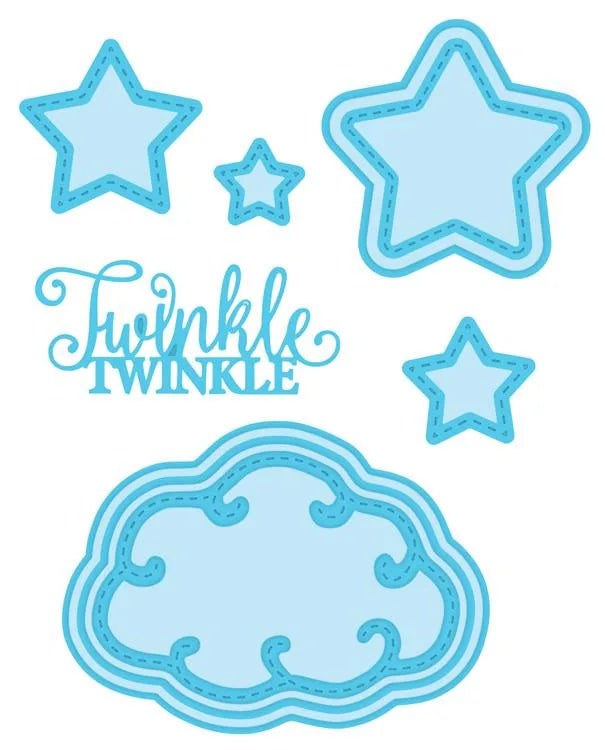 Collection à remplir Twinkle Twinkle Nuages et Étoiles - Matrice de découpe