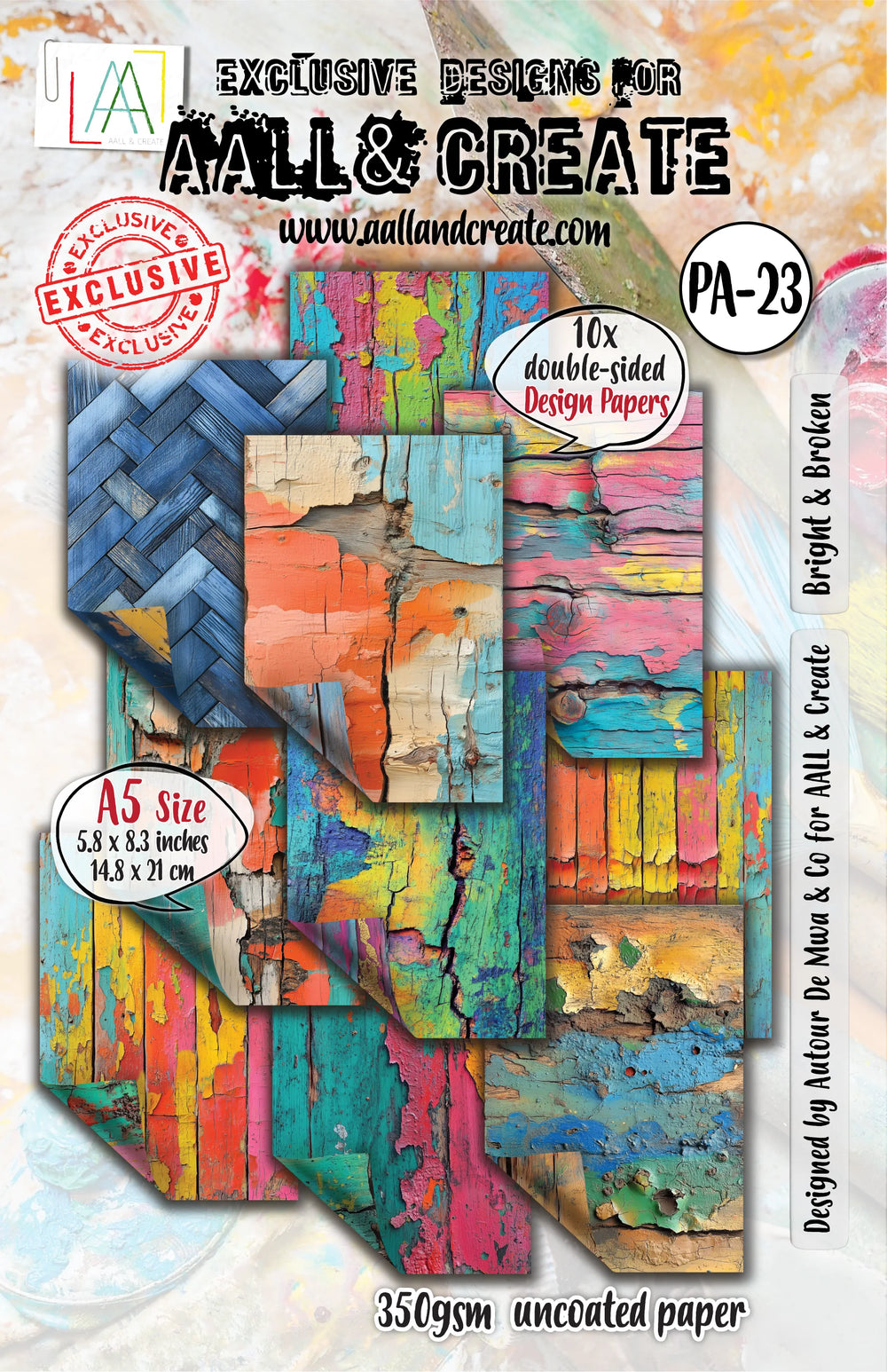 AALL and Create - A5 Design Paper - Bright & Broken — Ecstasy Crafts