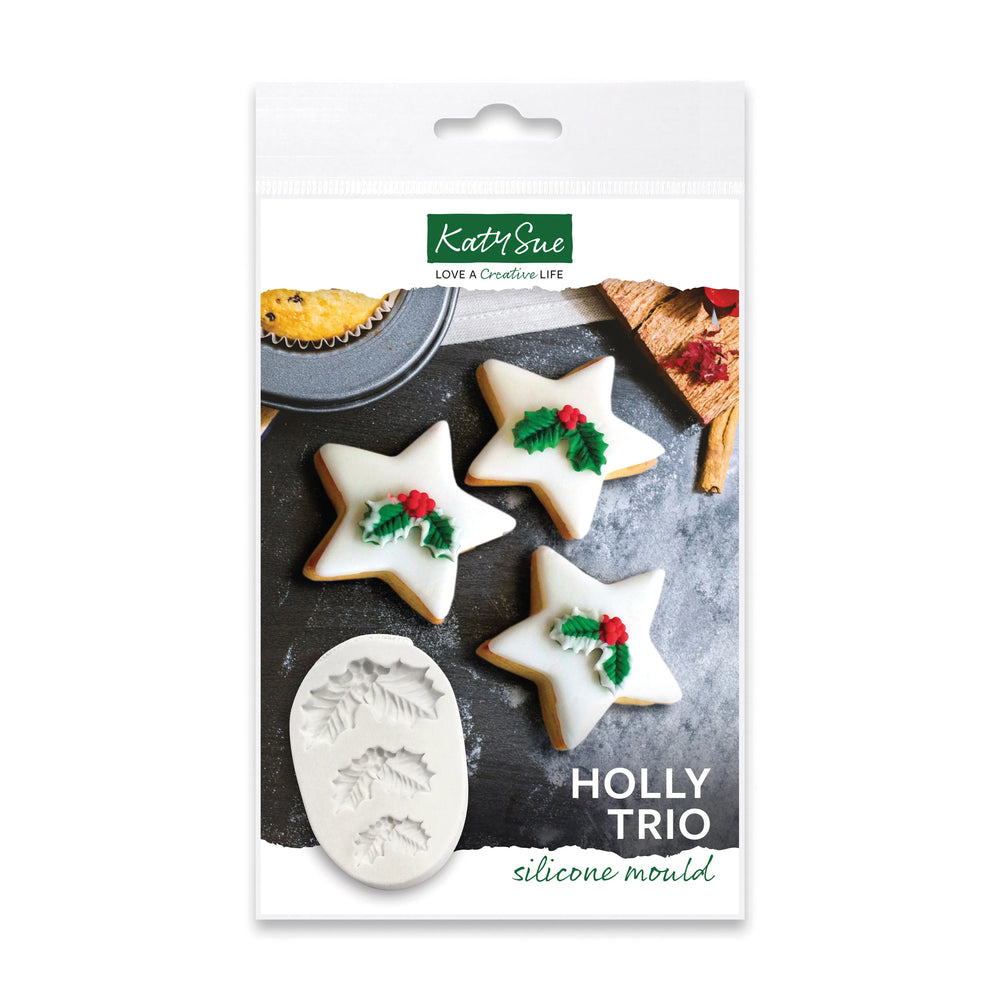 Holly Trio Silicone Mould — Ecstasy Crafts