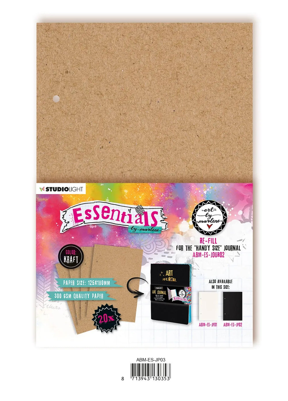 Pages de journal ABM pour ABM-ES-JOUR02 Kraft Essentials 125x180x8mm 20 F. no 03