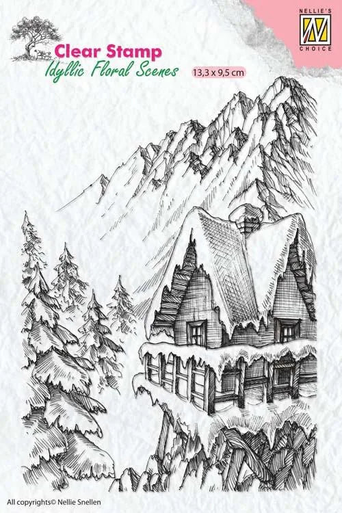 Nellie's Choice Clear Stamp Idyllic Floral Scenes - Winter 2 — Ecstasy Crafts