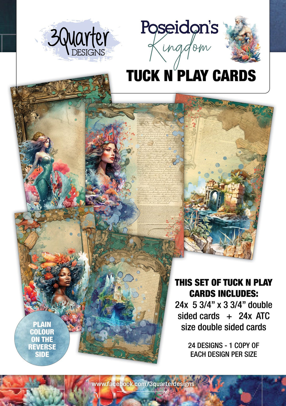 3Quarter Designs Poseidon's Kingdom Tuck N Play Cards — Ecstasy Crafts