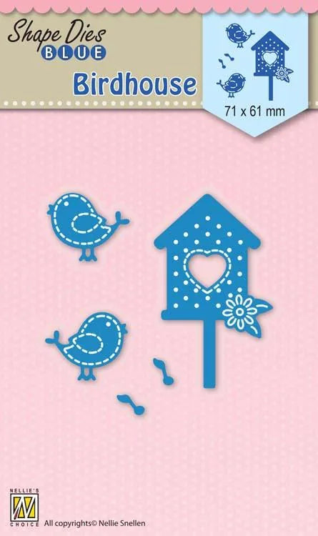 Nellie's Choice - Shape Die Blue Birdhouse — Ecstasy Crafts