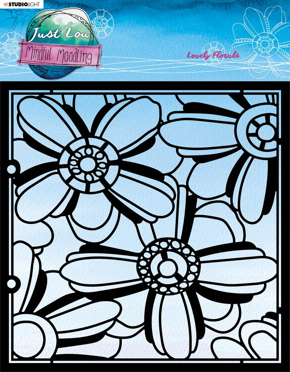 JL Mask Lovely Florals Mindful Moodling 203,2x203,2x1mm 1 PC nr.91