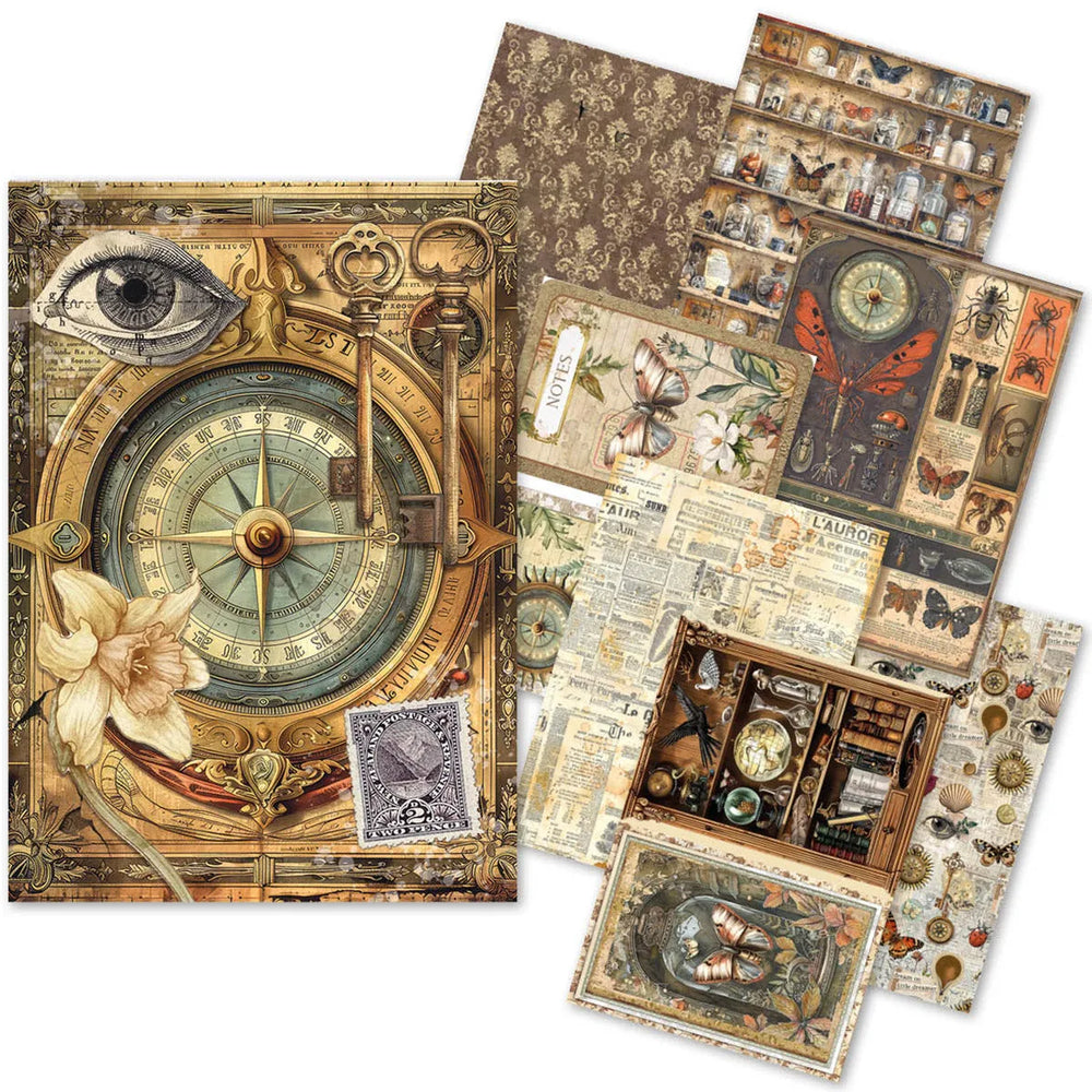 Rice Paper A5 MIXED 8/Pkg Cabinet Of Curiosities — Ecstasy Crafts