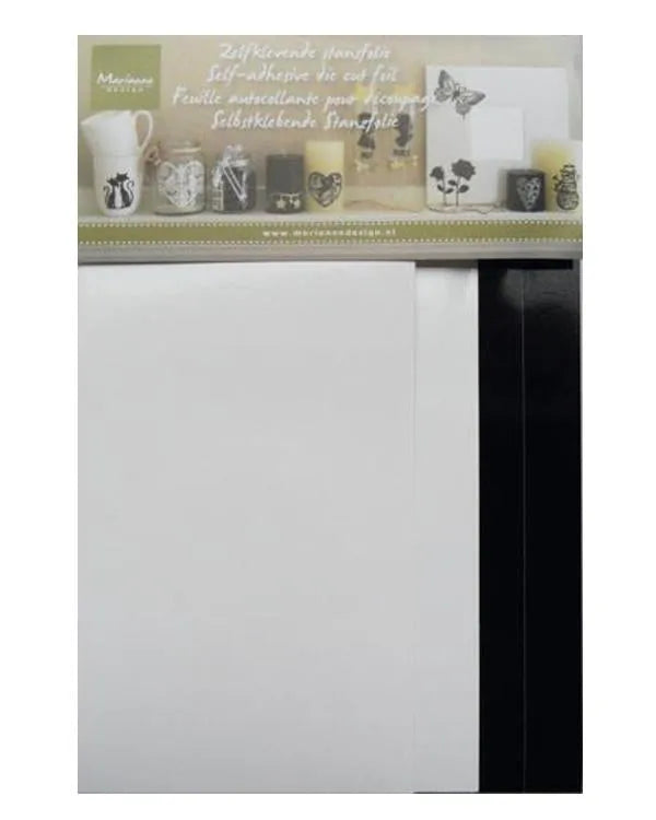 Feuille métallisée prédécoupée : Noir/Blanc (2 modèles x 2)