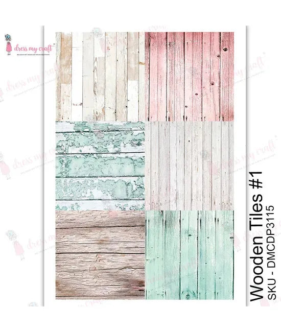 Dress My Craft Transfer Me - Wooden Tiles #1 — Ecstasy Crafts