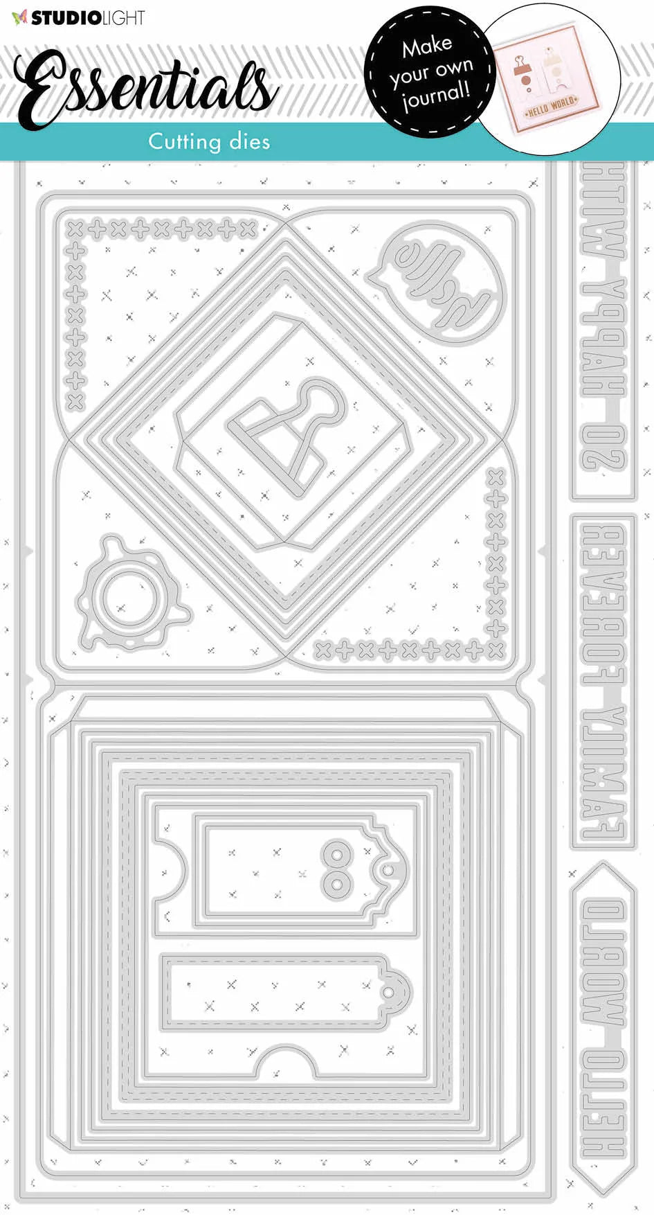 SL Matrice de découpe Carré Essentiels de Journal 288x153x1mm 1 pièce no.163