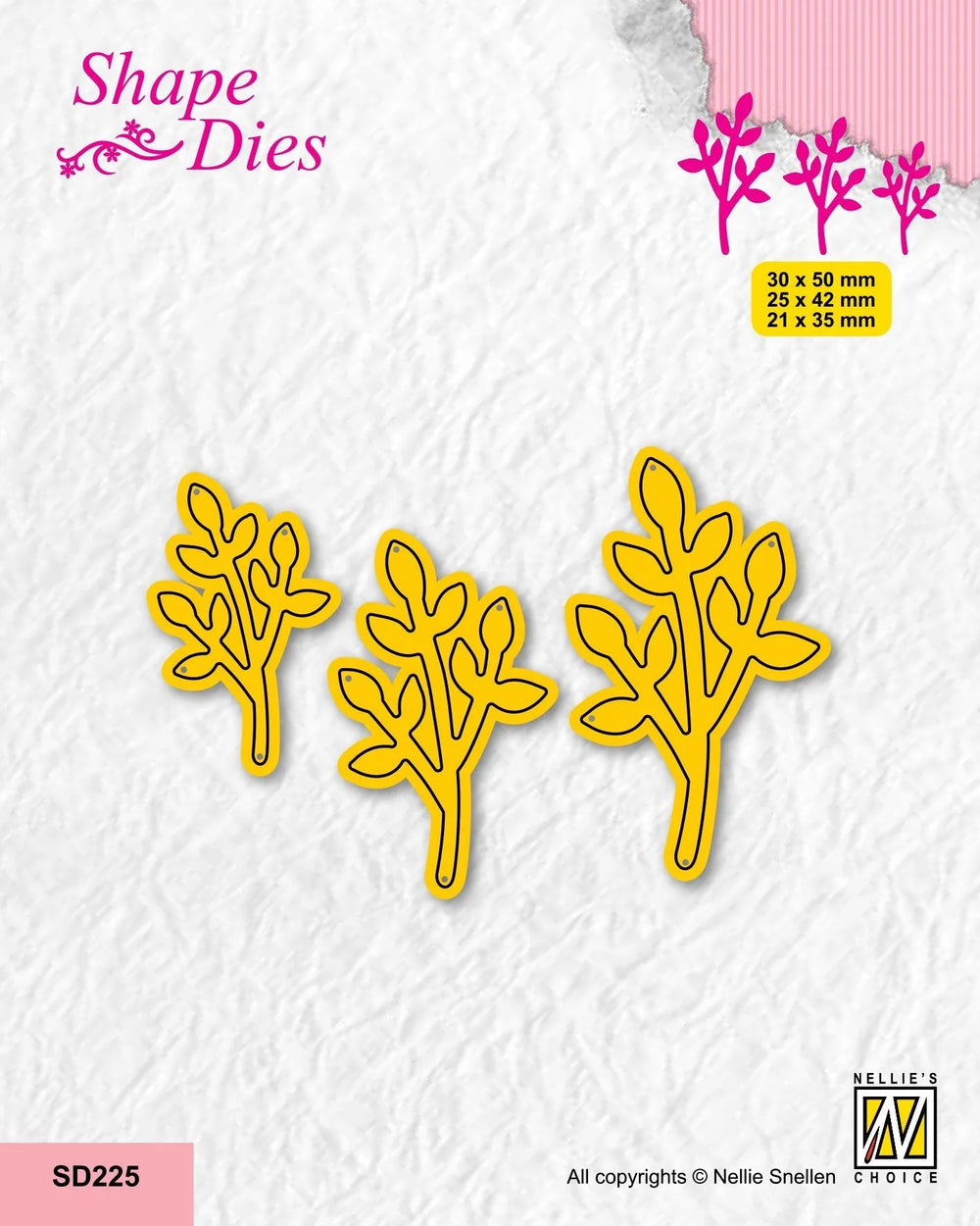 Nellie's Choice Shape Die - Set Of 3 Branches-4 — Ecstasy Crafts