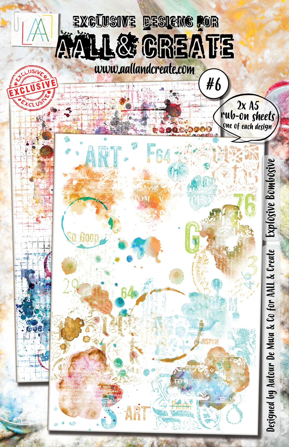 AALL and Create Rub-Ons - Explosive Bombosive — Ecstasy Crafts