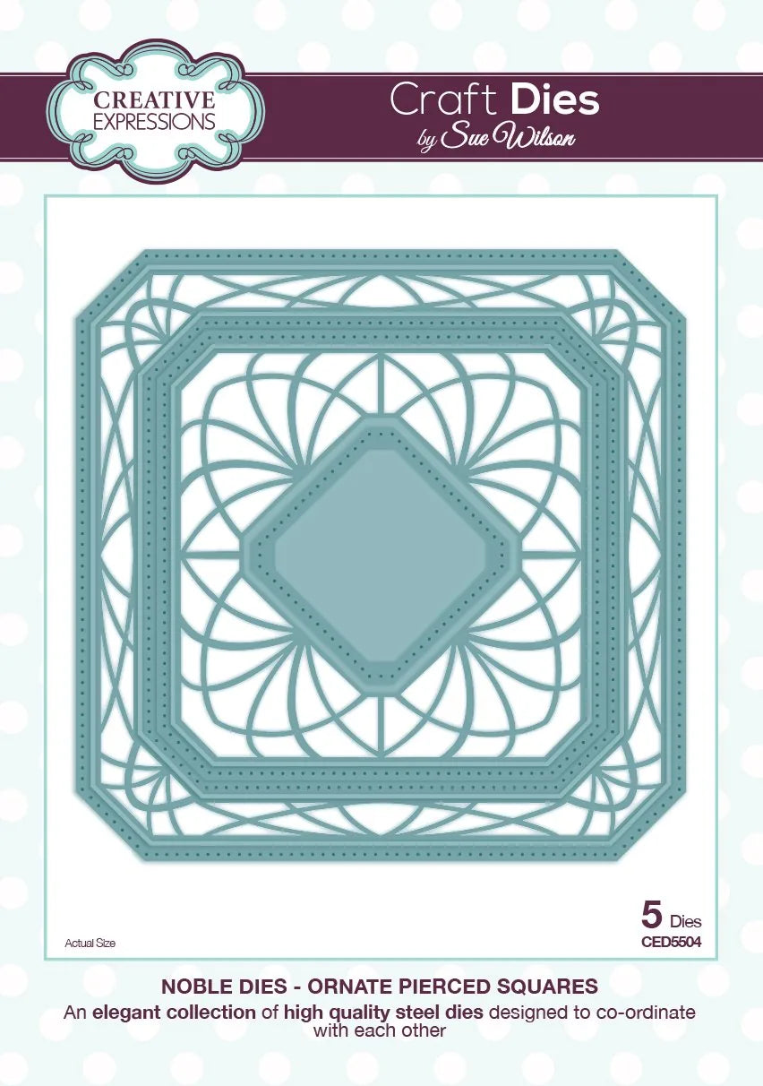 Noble Ornate Pierced Squares Die