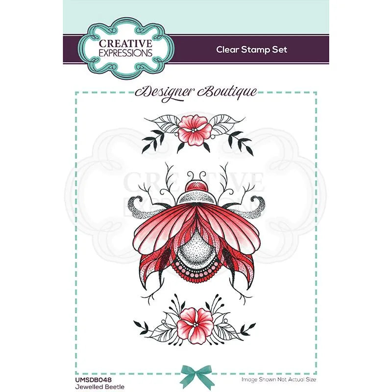 Creative Expressions Designer Boutique Collection Tampon Clair Scarabée Bijoux A6