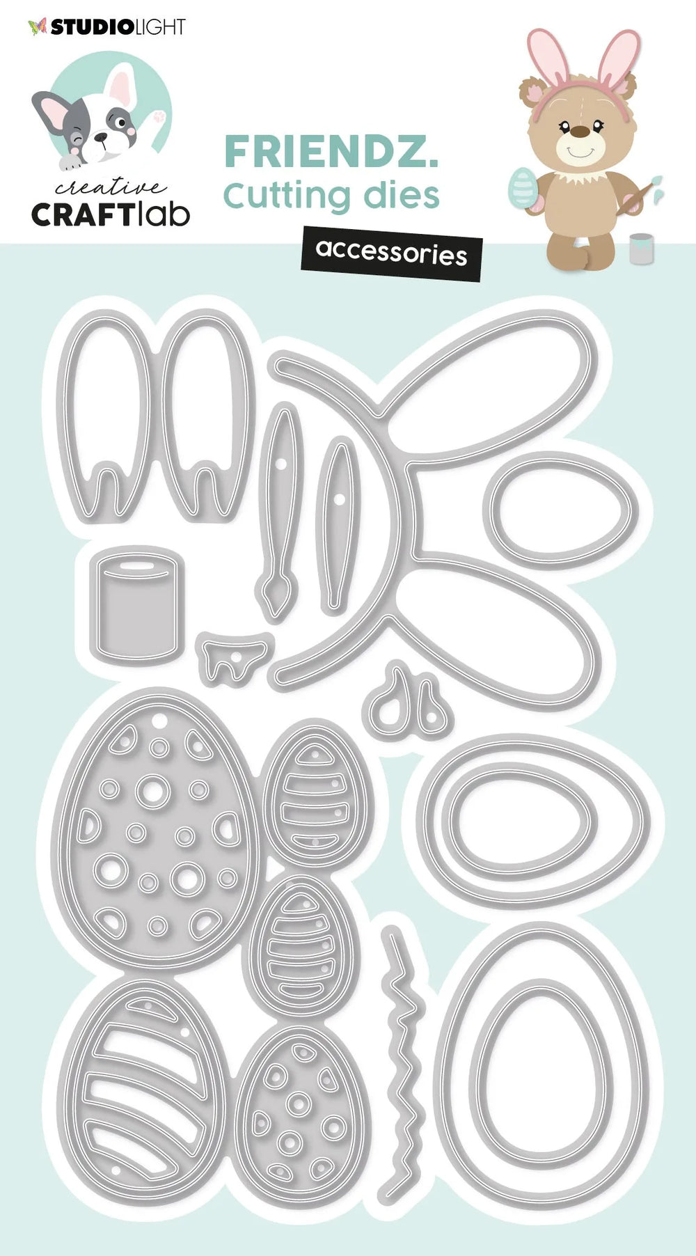 CCL Matrices de découpe Accessoires Easter Friendz 126x84x1mm 12 PCS no.506