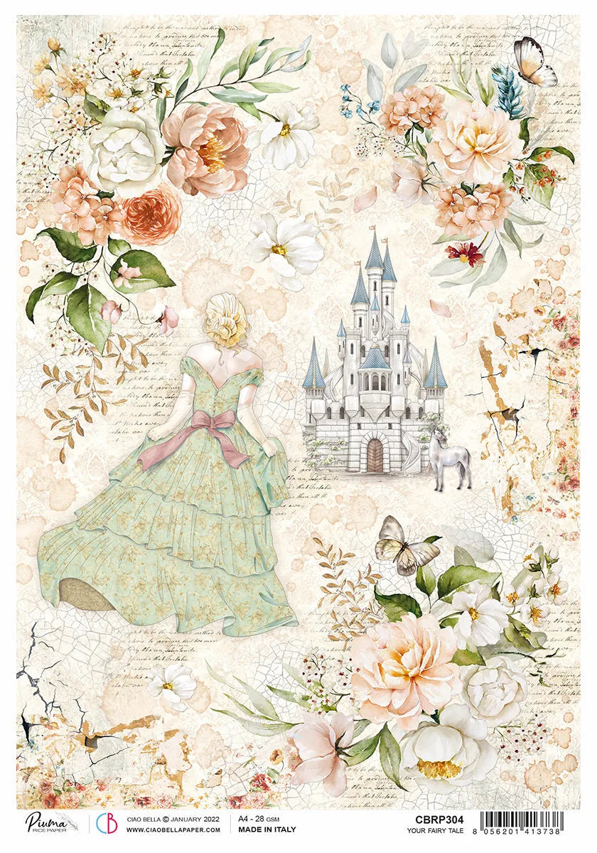 Rice Paper A4 Piuma Your fairy tale - 5 Sheets