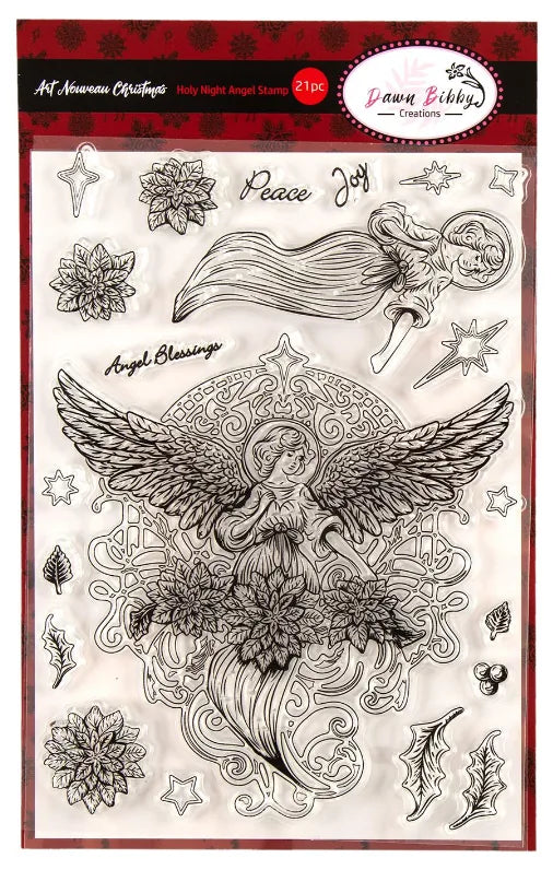 Art Nouveau. Ange de la Sainte Nuit Timbre