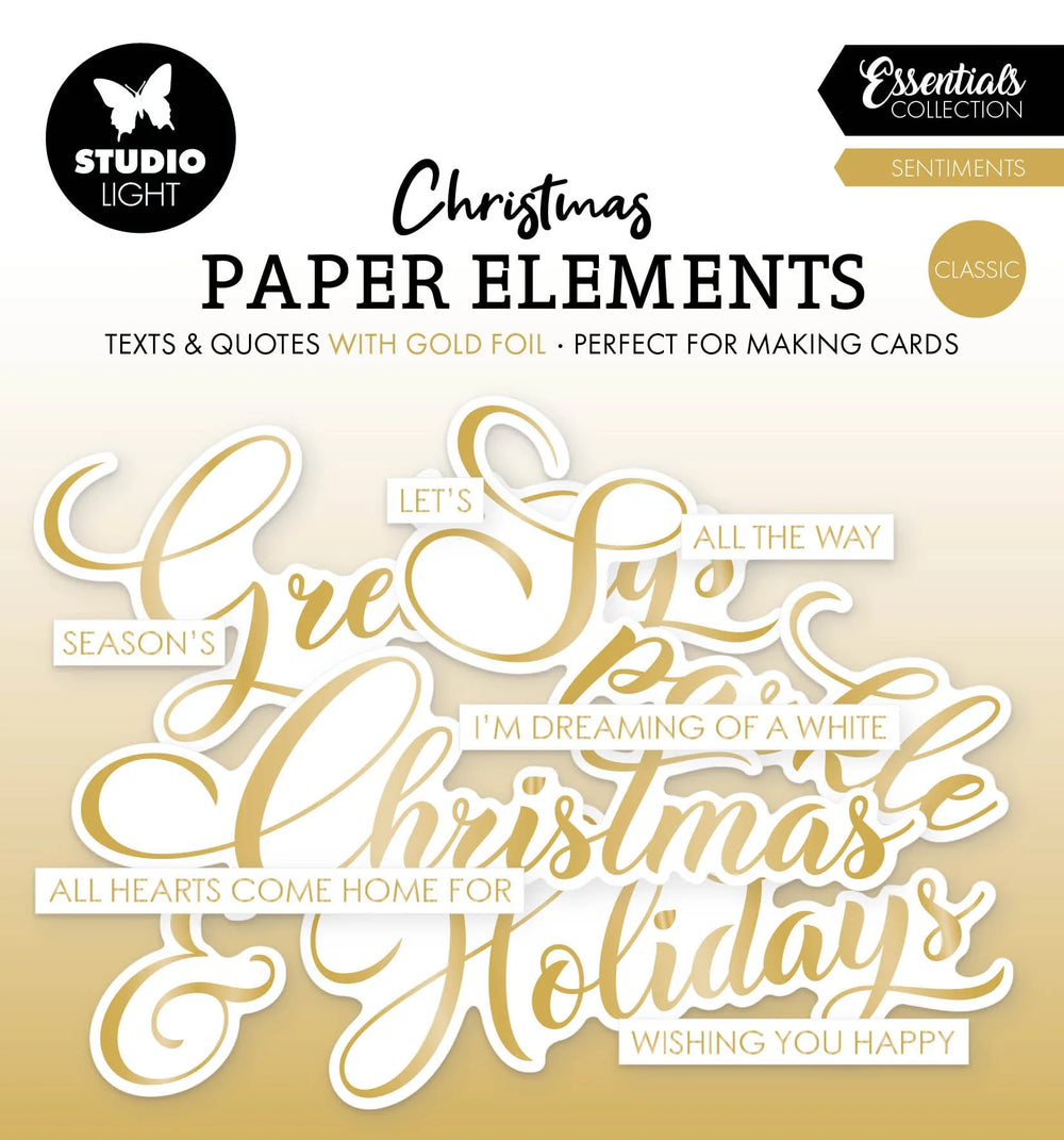 SL Paper Elements Sentiments Dorés Essentiels Classiques 40 Pièces