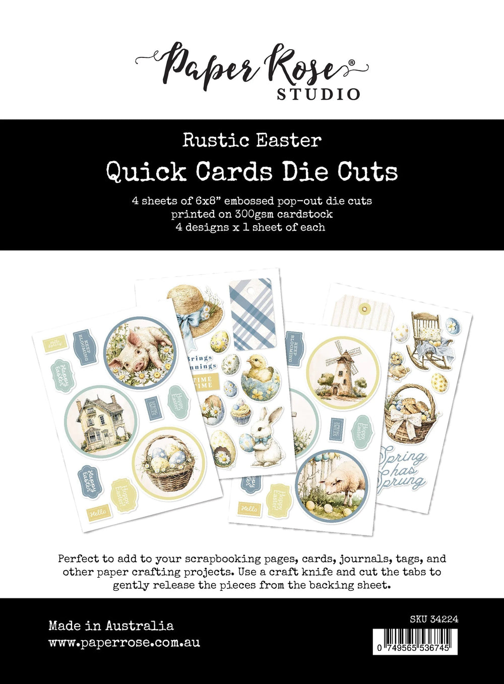 Rustic Easter Quick Cards Die Cuts 34224 — Ecstasy Crafts