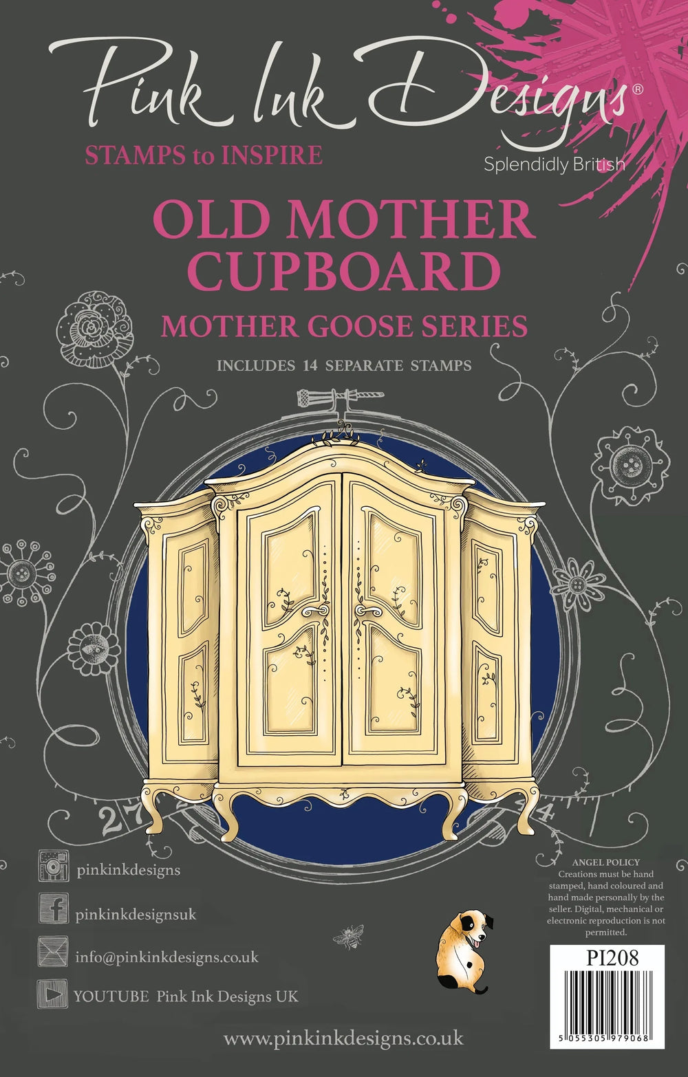 Pink Ink Designs Old Mother Cupboard 6 in x 8 in Clear Stamp Set — Ecstasy Crafts