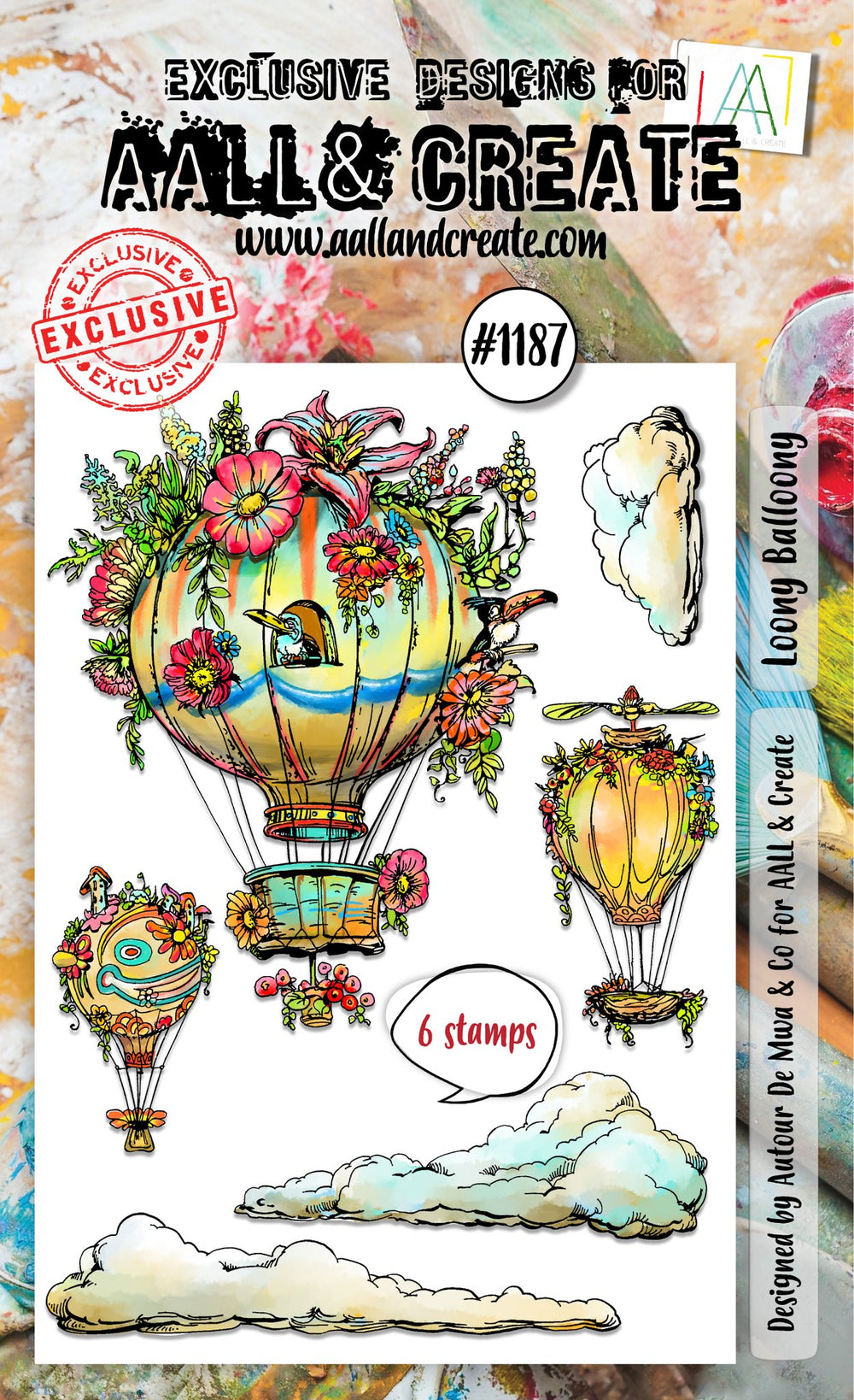 AALL and Create - A6 Stamp Set - Loony Balloony — Ecstasy Crafts