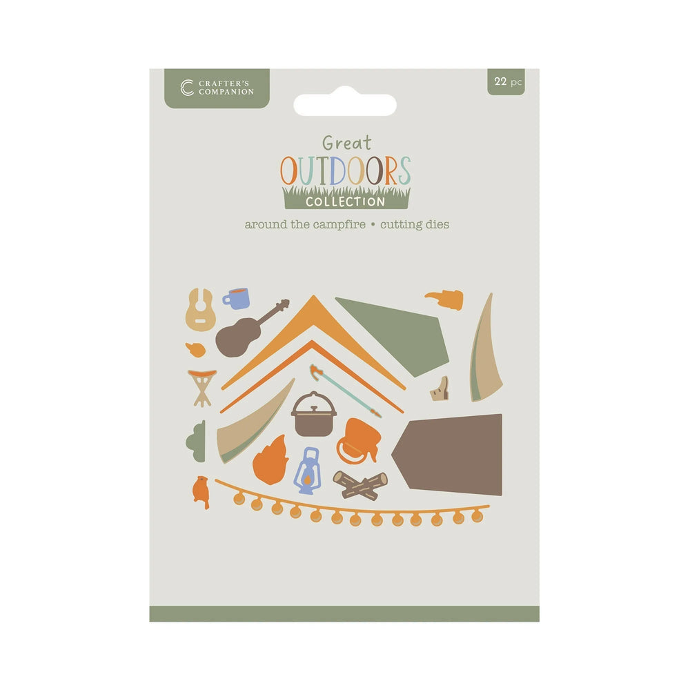 Crafters Companion The Great Outdoors Jeu de Matrices Métalliques - Autour du Feu de Camp