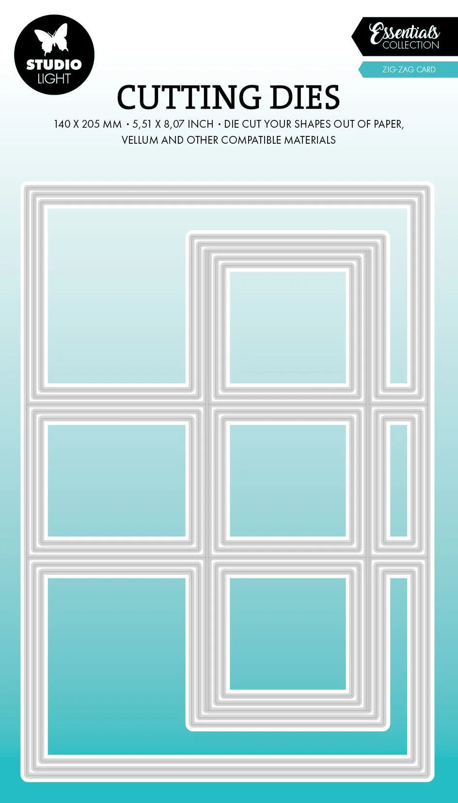 SL Matrices de découpe Zig-Zag Essentiels pour cartes 15 pièces