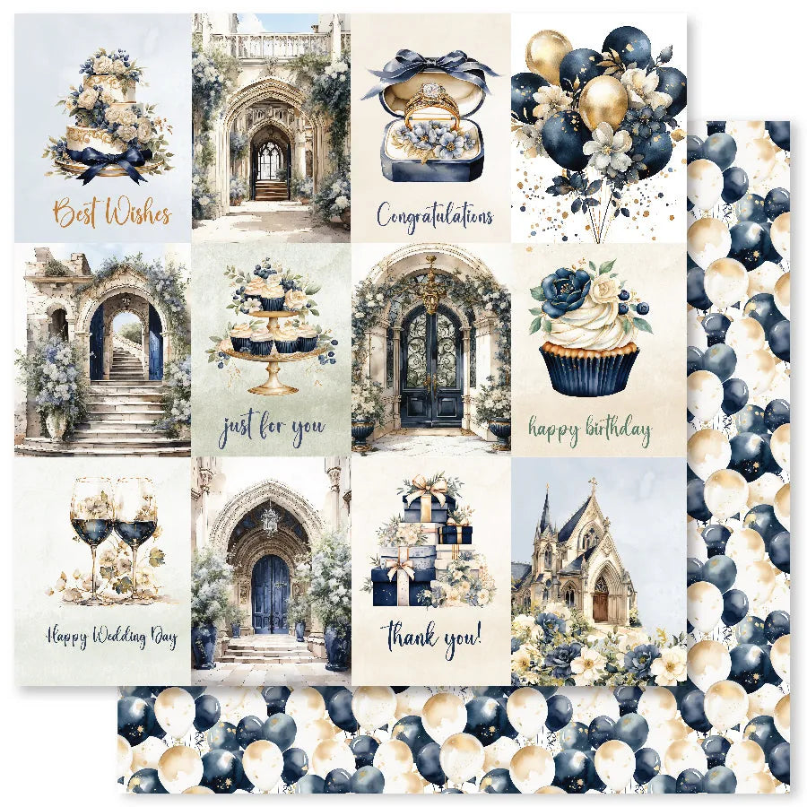 Wedding Blooms E 12x12 Paper (12pc Bulk Pack) 31716