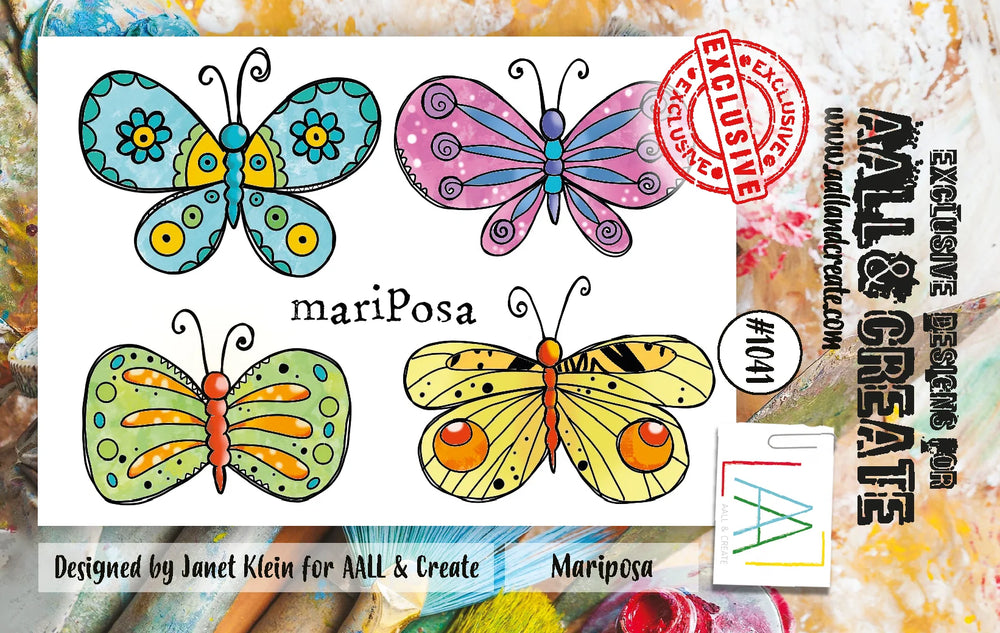 AALL and Create A7 Stamp Set - 1041 - Mariposa — Ecstasy Crafts
