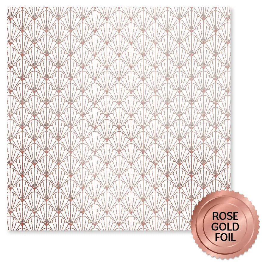 Wedding Joy Feuille Or Rose F 12 x 12 (Paquet de 6) 34575