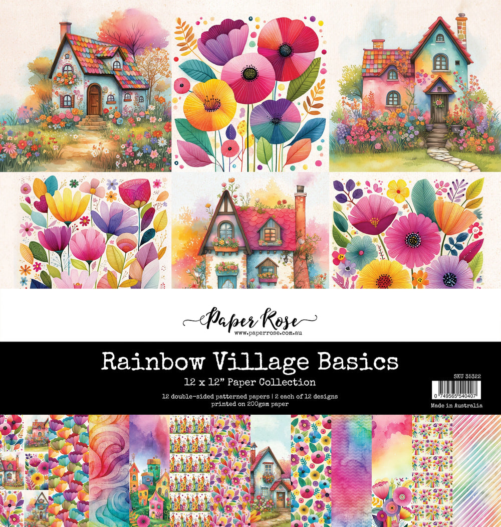 Collection de papier Rainbow Village Basics 12x12 35322