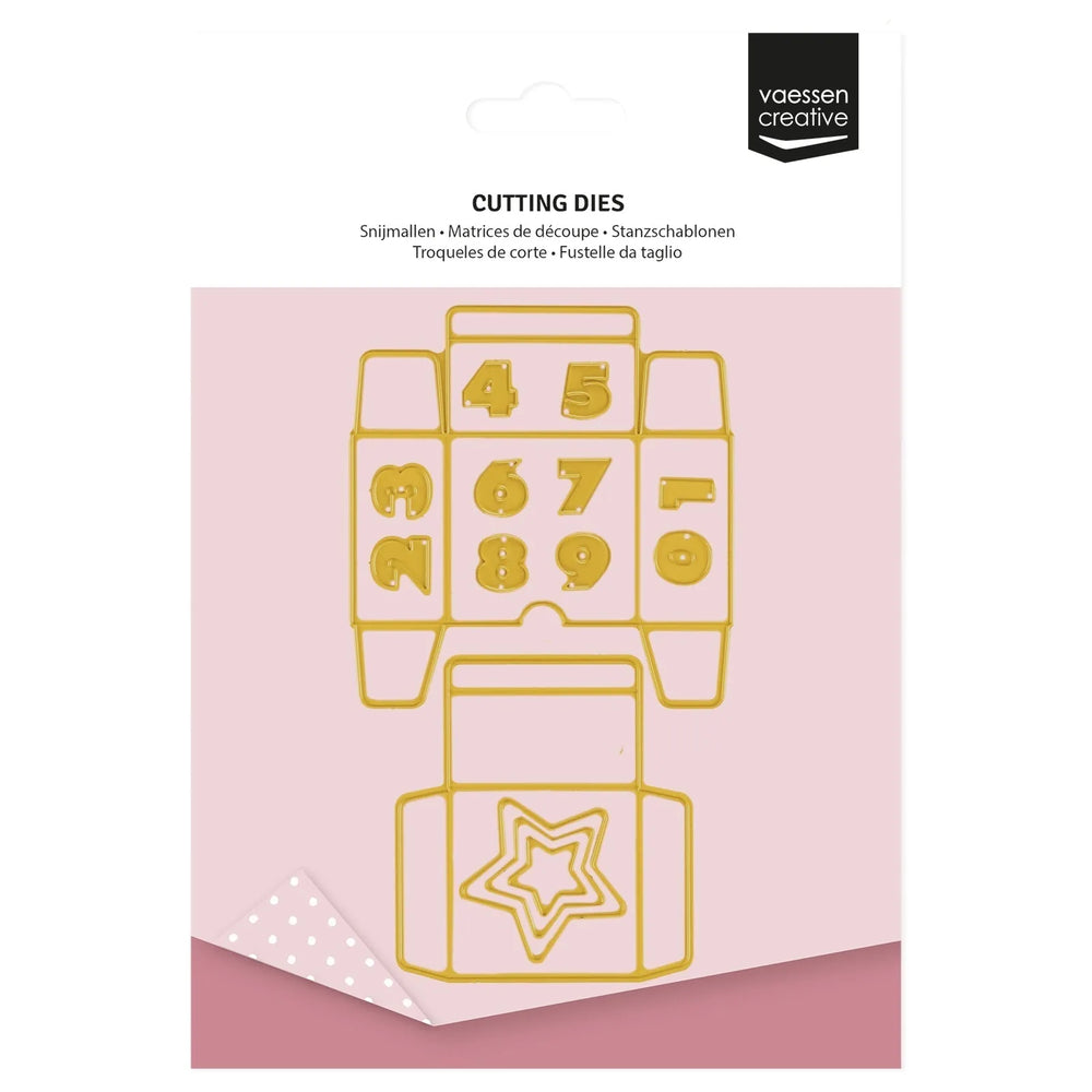 Vaessen Creative • Ensemble de matrices de découpe Calendrier de l'Avent Boîte
