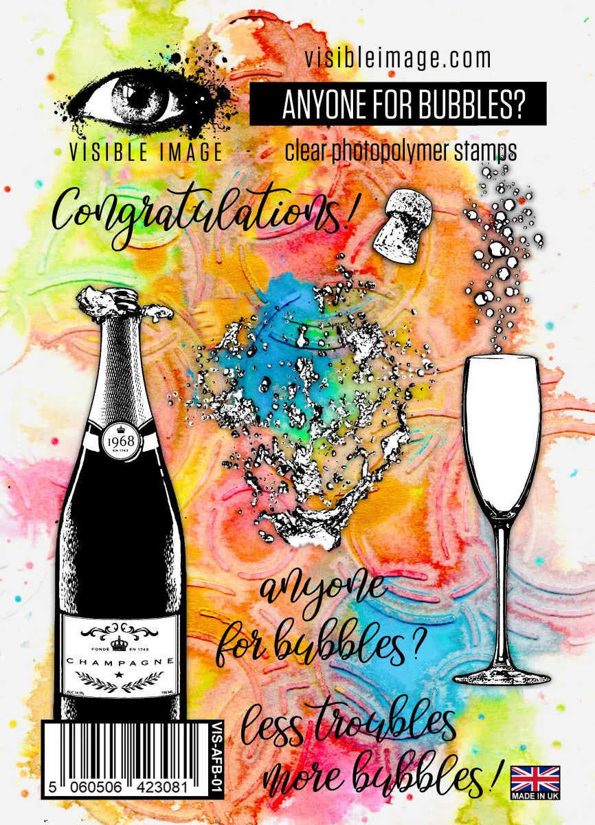 Visible Image Aimeriez-vous des bulles - Ensemble de tampons A6