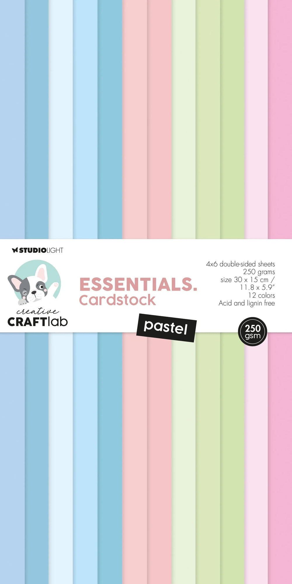 Bloc de papier CCL Pastel 250gsm Essentials 300x150x9mm 24 FE nr.127