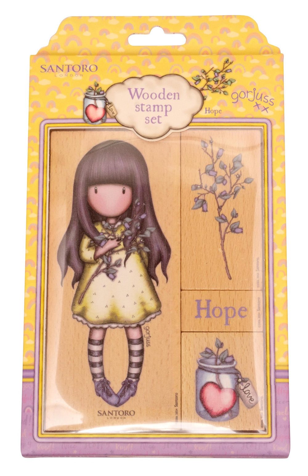 SAN Rubber Stamp Gorjuss - Be Kind Hope 105x148x15mm 4 PC nr.578 — Ecstasy Crafts