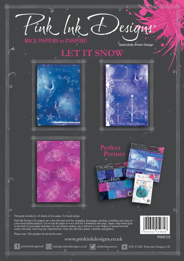 Papier de riz Let It Snow A4