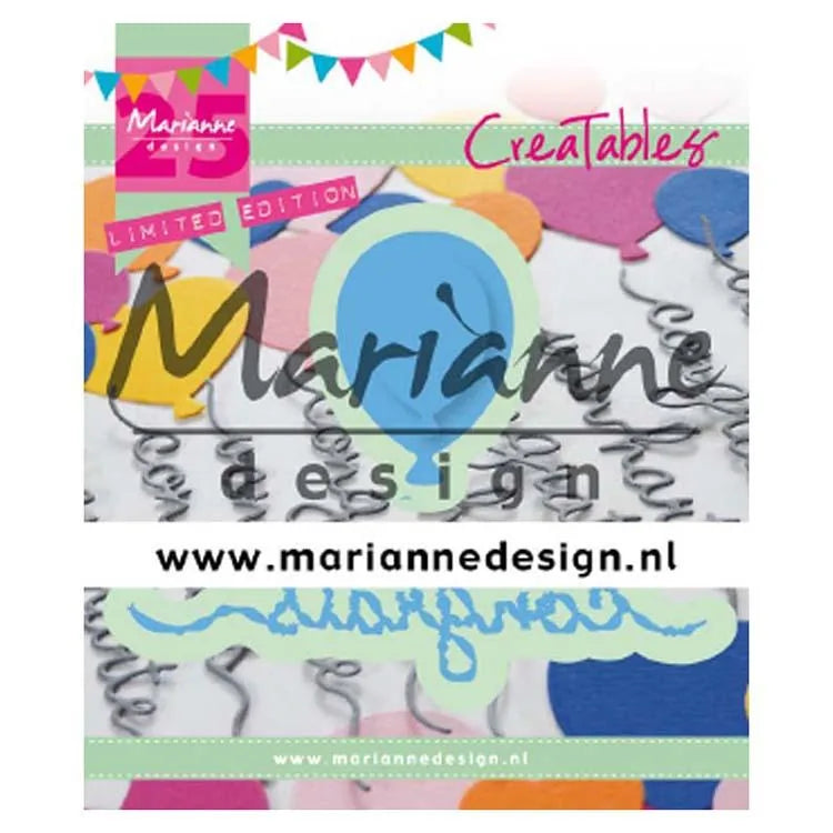 Marianne Design Creatables Félicitations & Ballon - 25e Anniversaire
