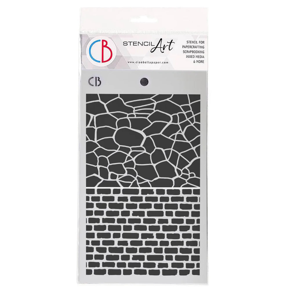 Pochoir à Texture Ciao Bella 5"x8" Structure Murale