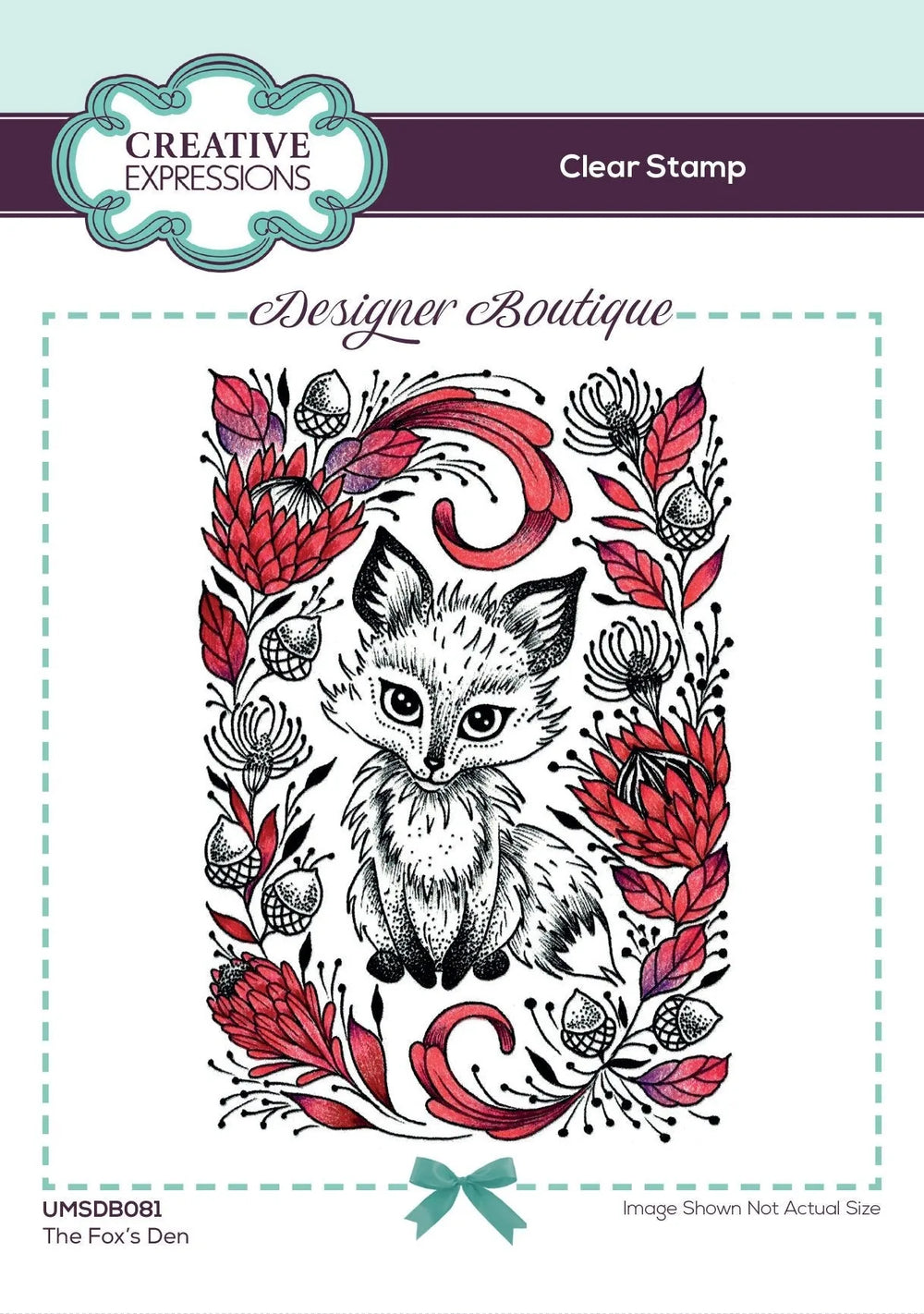 Creative Expressions Designer Boutique Collection The Fox's Den Ensemble de tampons transparents A6